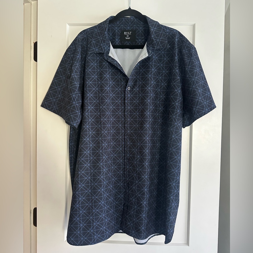 Bylt Basics Riviera Button Down Pattern Shirt Men… - image 3